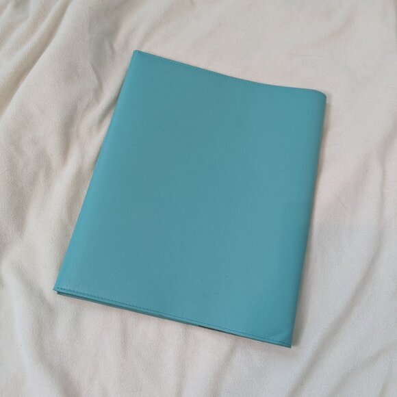 Plum Paper Co Full Size Planner Folio Turquoise Vegan Leather Fits 8.5" x 11" - Picture 3 of 5